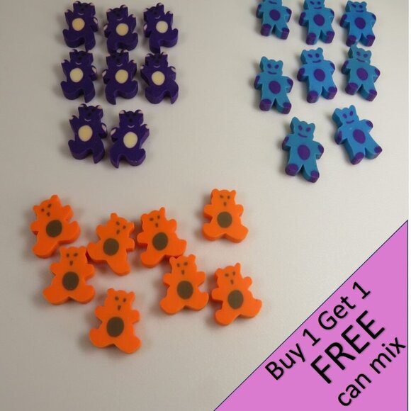 Easter Egg Filler: Small Bear Erasers (24 items)(they stand up) - Picture 1 of 7